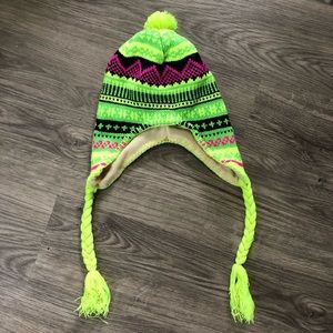 🎂Unisex Neon Green Earflap Beanie